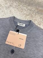 MIUMIU embroidered teddy fur crew neck sweater - Image 11