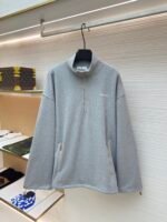 MiuMiu half-zip embroidered sweatshirt