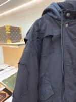 Balenciaga heavy erosion washed large destruction cotton bomber jacket - Image 4