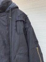 Balenciaga heavy erosion washed large destruction cotton bomber jacket - Image 5