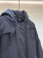 Balenciaga heavy erosion washed large destruction cotton bomber jacket - Image 14