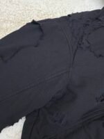 Balenciaga heavy erosion washed large destruction cotton bomber jacket - Image 9