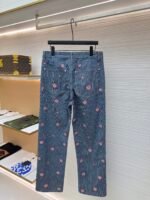Louis Vuitton Mountain Walnut Cherry Blossom Rhinestone Trousers - Image 2