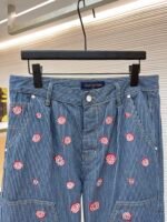 Louis Vuitton Mountain Walnut Cherry Blossom Rhinestone Trousers - Image 3