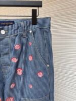 Louis Vuitton Mountain Walnut Cherry Blossom Rhinestone Trousers - Image 5