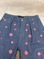 Louis Vuitton Mountain Walnut Cherry Blossom Rhinestone Trousers - Image 10