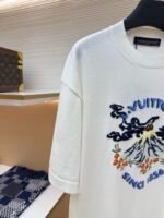 Louis Vuitton Nigo collaboration volcano embroidered knitted short-sleeved T-shirt - Image 4