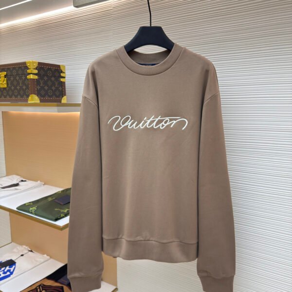 Louis Vuitton hand-signed embroidered crewneck sweatshirt