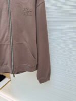 MiuMiu cocoa brown logo zip-up sweatshirt jacket - Image 18