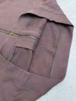 MiuMiu cocoa brown logo zip-up sweatshirt jacket - Image 9