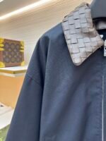 BOTTEGA VENETA woven leather collar jacket - Image 4