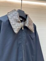 BOTTEGA VENETA woven leather collar jacket - Image 14