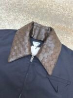 BOTTEGA VENETA woven leather collar jacket - Image 12