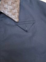 BOTTEGA VENETA woven leather collar jacket - Image 6