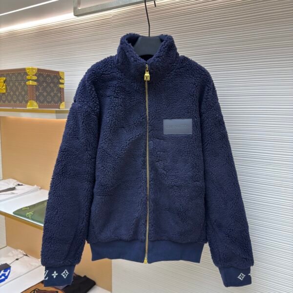 Louis Vuitton Teddy sheep and wool blend suede belted jacket
