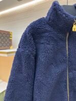 Louis Vuitton Teddy sheep and wool blend suede belted jacket - Image 4