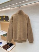 Louis Vuitton Teddy sheep and wool blend suede belted jacket - Image 2