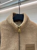 Louis Vuitton Teddy sheep and wool blend suede belted jacket - Image 3
