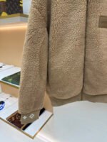 Louis Vuitton Teddy sheep and wool blend suede belted jacket - Image 15