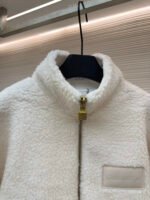Louis Vuitton Teddy sheep and wool blend suede belted jacket - Image 9