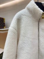 Louis Vuitton Teddy sheep and wool blend suede belted jacket - Image 4