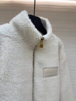 Louis Vuitton Teddy sheep and wool blend suede belted jacket - Image 8