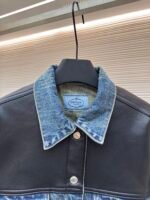 Prada leather denim jacket - Image 3