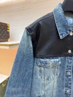 Prada leather denim jacket - Image 4