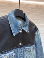 Prada leather denim jacket - Image 14