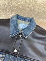 Prada leather denim jacket - Image 12