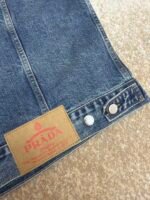 Prada leather denim jacket - Image 7