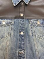 Prada leather denim jacket - Image 6