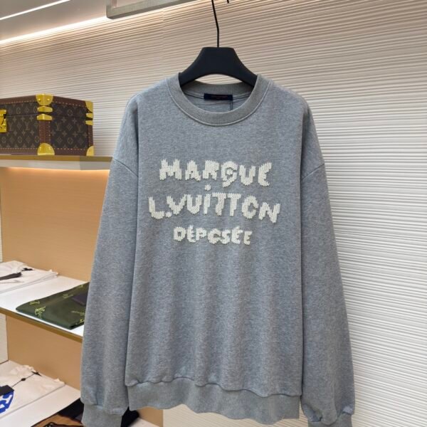 Louis Vuitton embroidered crochet lettering sweatshirt
