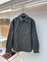 Louis Vuitton diagonal striped lettering shirt