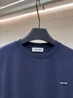 MiuMiu brown striped fake two-piece long-sleeved - Image 3