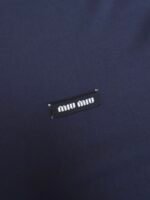 MiuMiu brown striped fake two-piece long-sleeved - Image 8