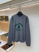 Prada music logo embroidered knitted sweater