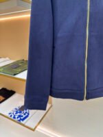 MiuMiu small leather logo embroidered zipper jacket - Image 6