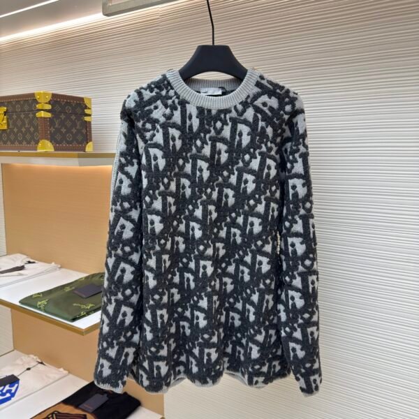 Dior Oblique jacquard sweater coat