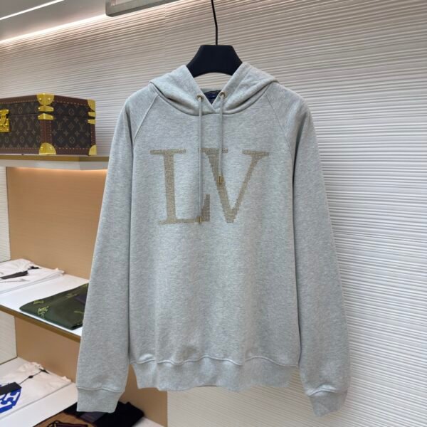Louis Vuitton diamond lettering hooded sweatshirt
