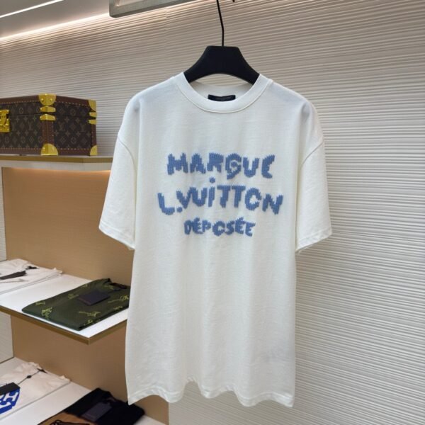 Louis Vuitton printed knitted crew neck T-shirt