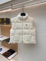 Moncler velvet patchwork vest
