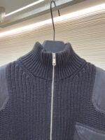 Prada triangle logo knitted sweater coat - Image 3