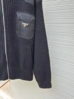 Prada triangle logo knitted sweater coat - Image 15