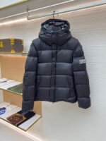 Burberry hooded down jacket with detachable sleeves