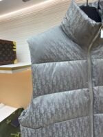 Dior oblique pattern monogram stand collar vest - Image 4