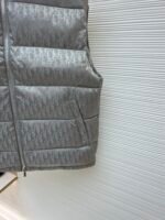 Dior oblique pattern monogram stand collar vest - Image 7