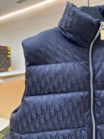 Dior oblique pattern monogram stand collar vest - Image 4