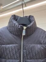 Dior oblique pattern monogram stand collar down jacket - Image 3