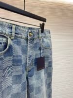Louis Vuitton wide-leg checkerboard denim trousers - Image 14